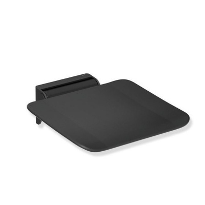 System '900' 35cm  Hinged Shower Seat - Matt Black